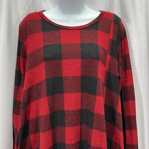 Eggs by èloges Causal Red Buffalo Check A-Line Dress - size Large - Picture 6 of 12